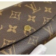 20230908 Louis Vuitton] Top of the line original exclusive background M60696 gold buckle large red wallet size: 19 x 10 x 2 cm functional and beautifully designed Emilie wallet made of soft Monogram canvas, lined with brightly colored lining, elegant temp