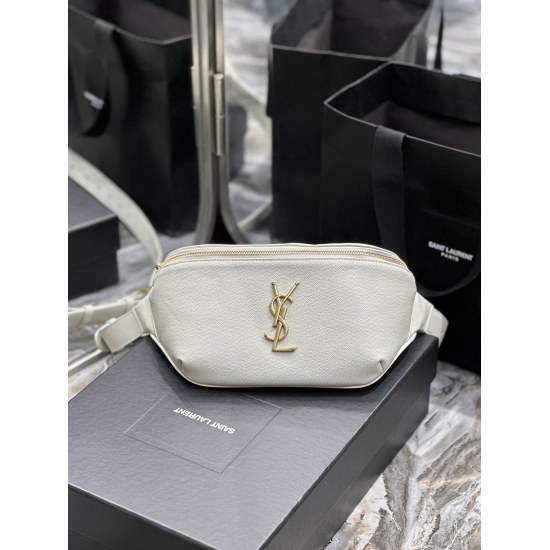 20231128 Batch: 570 [NEW] White Golden Button Caviar_ Classic genuine leather waist and chest pack! Classic iconic logo, durable caviar cowhide, with 3 card slots inside the bag and a zippered pocket on the back, making it an unbeatable practical item! A 
