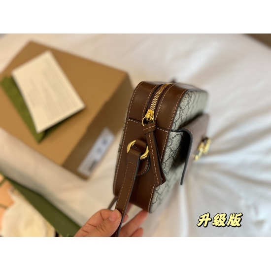 2023.10.03 215 (folding box ➕ Aircraft Box Size: 22 * 18cmGG 1955 Camera Bag 24k True Gold Original Hardware! Paired with cowhide! Inside version! Yuki!