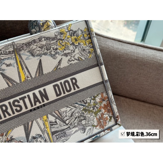 2023.10.07 260 210 Box size: 26.5 * 21cm 36 * 28 cm D Home Tote Shopping Bag CDBooknote23 Latest Shopping Bag 3D Embroidery Non ordinary Goods Search Dior Tote Tote