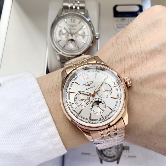 20240417 White shell 520, Rose gold 540, Steel strip+20. The new Isomia features a multifunctional lunar phase at 3:06:09:00, with a 24-hour lunar phase function for Sunday and Sunday. It features a 3836 movement (stable and precise timing), and the side 