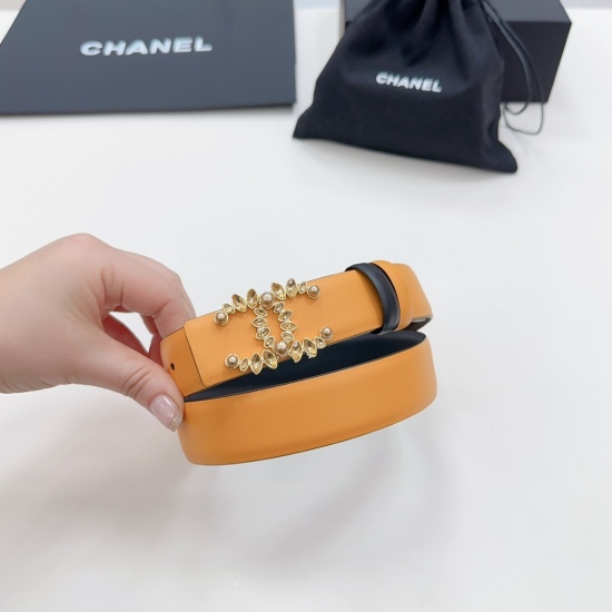 3.0cm Chanel official website new model, double-sided original calf leather, buckle width 3.0cm... length 75.80.85.90.95.100. Ou, hardware pure copper original mold customization