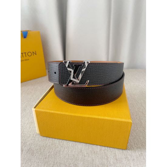 2024/03/06 P170LV: Original quality black cross patterned cowhide top layer combined with earthy yellow collection patterned calf leather top layer, paired with letter engraved high-quality steel buckle 4.0cm supporting NFC