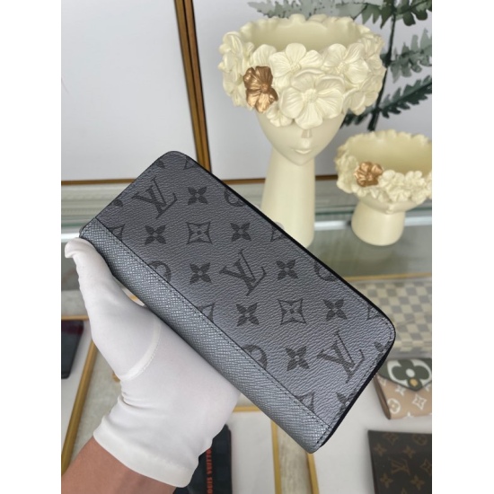 20230908 Louis Vuitton] Top of the line original exclusive background M30841 vertical size: 10.0x 20.0x 2.0cm Tagarama series Zippy Vertical wallet with Taga leather and Monogram Eclipse canvas, paired with a wrap around zipper structure to securely prote