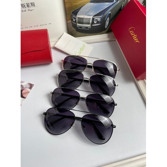 20240413: 95. New Cartier Original Quality Men's Polarized Sunglasses: Material: High definition Polaroid polarized lenses, metal alloy printed logo legs. You can tell from the details that the master handmade designs are exquisitely crafted, high-end and