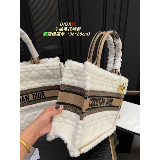 2023.10.07 Large P345 ⚠️ Size 42.34 Medium P340 ⚠️ Size 36.28 Dior Lamb Mutot Bag ✅ Top tier original single capacity, super large capacity, latest trends, daily shopping, fashion, leisure, classic, versatile collection, and must-have beauty