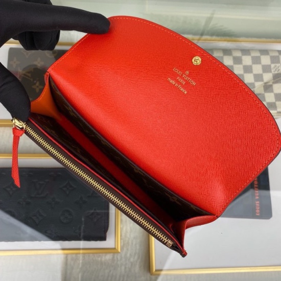 20230908 Louis Vuitton] Top of the line exclusive background M60696 Size: 19.5x 10.0x 1.5 cm Functional and beautifully designed Emilie wallet made of soft Monogram canvas, lined with brightly colored lining, exudes an extremely elegant temperament. The m