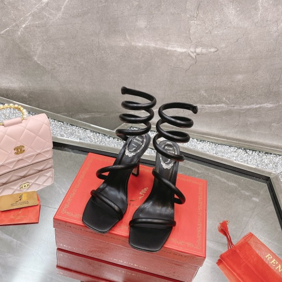 Top of the line version factory price P310R ᴇ on December 19, 2023 ɴ ᴇ C ᴀᴏᴠ ɪʟʟ ᴀ | 2023 RCCLEOPATRA series, the new round snake shaped strapping square toe high heeled women's sandals from spring and summer, featuring a brand new look, paired with a smo