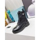 2024.01.05 290 PRADA 2020 Autumn/Winter Short Boots Thick Sole Martin Boots Motorcycle Boots Fabric: Shiny Open Edge Bead Inner Lining: Mixed Sheepskin Heel Height: Approximately 6cm