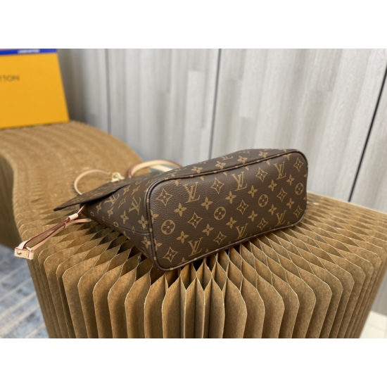 20231125 Internal Price P490 Top Original Order [Exclusive Background] M1177 Small Old Flower - Big Red [Taiwan Goods] All Steel Hardware ✅ Classic Shopping Bag 29cm LV Louis Vuitton New Neverfull Small Handbag has a sleek and classic design, making it an