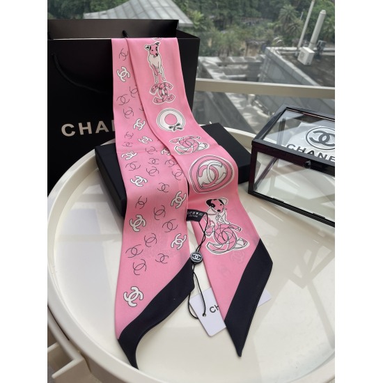 2023.07.03, the latest Little Red Book counter is the same model! Chanel headband/streamer style! Can be used as a small scarf, tied to hair, tied to a handbag, and tied to the wrist for decoration! Versatile and easy to match! Double sided twill sil