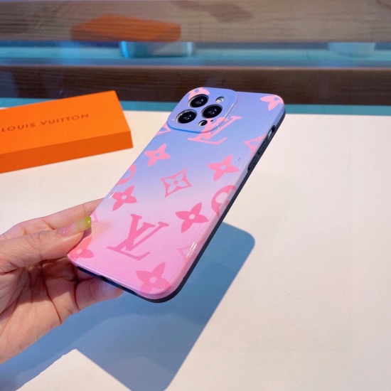 20240401 50 Louis Vuitton official website synchronized gradient latest color matching phone case, LV fine hole phone case IMD material model: To avoid error models, please open this phone to check the model displayed in the phone settings ⚠️⚠️⚠️ IPhone 1