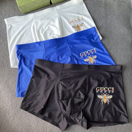 2024.01.22 GUCCI Exquisite Box Men's Underwear Classic! Adopting seamless seamless glue pressing technology with seamless seamless stitching, the high-end sheep milk silk material is lightweight, breathable, smooth, and has no binding feeling. It is forme