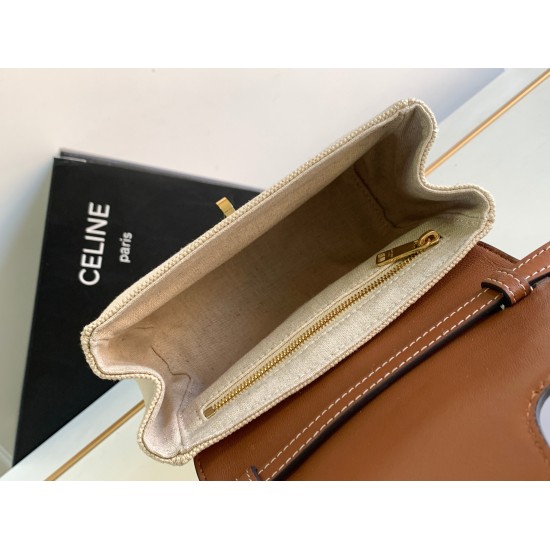 20240315 P780 23s Spring New Product | CELIN * SOFT 16 Mini Fabric Smooth Cow Leather Handbag # mini soft 16 # New super cute crossbody mini soft 16 is not only cute but also practical~Paired with adjustable shoulder strap design, single shoulder crossbod