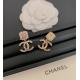 2023.07.23 ch * nel's latest pink crystal earrings are made of consistent Z material