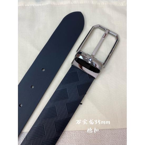 On August 24, 2023, Montblanc Marlboron is 3.5cm wide and features a top layer of high-quality cowhide needle style buckle for free cutting of business and leisure belts