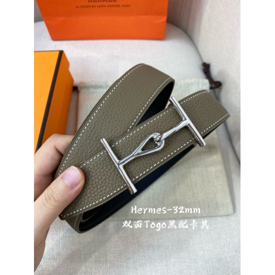 2024/03/06 p170 Hermes-H BELT BUCKLE REVERSIBILE LEATER TRAP 42mm Hermes counter synchronized imported epsom double-sided calf leather fine steel boutique hardware available on both sides