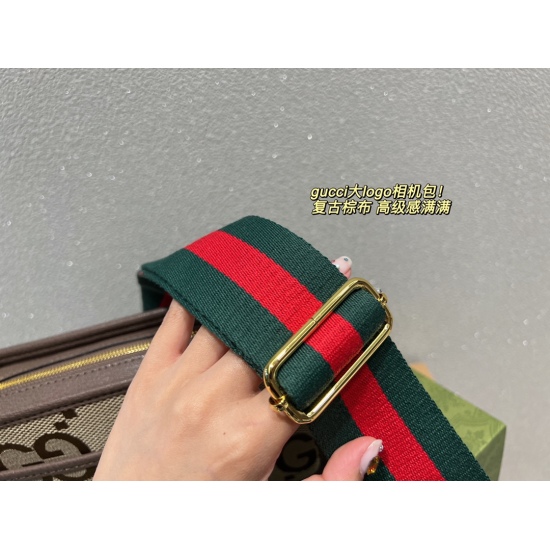 2023.10.03 p195 folding box ⚠️ 22.14 Kuqi Big Logo Camera Bag Gucci More Advanced, Fashionable, First Choice for Daily Outgoing, Fashion and Trendy Essential