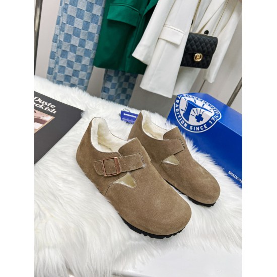 2024.01.05 250 BK Boken Antelope Brown Fleece Shoes Imported Mercerized Cowhide suede upper with Australian wool lining. Boosting Australian wool with foot pads, soft and comfortable to step on! Ultra light EVA foam outsole ✈️。 Environmentally friendly an
