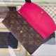 20230908 Louis Vuitton] Top of the line exclusive background M61447 Size: 19.5x 10.0x 1.5 cm Functional and beautifully designed Emilie wallet is made of soft Monogram canvas, lined with brightly colored inner lining, exuding an extremely elegant temperam