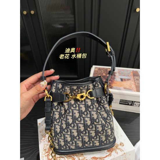 2023.10.07 p285 ⚠️ Size 17.18- Dior bucket and vintage classic canvas are irresistible, both beautiful and able to hold modern and elegant elements