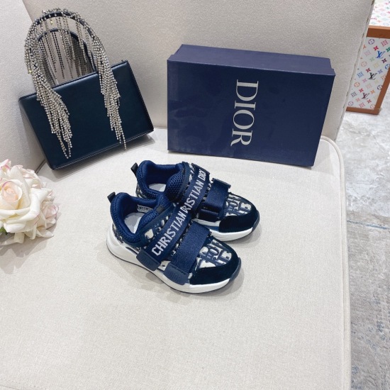 2023.07.01, regarding size issues, please consult customer service after payment. 2023SS Diorbady boys' high end quality sneakers with original plaid canvas upper selection