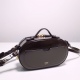 2024/03/07 p880 [FENDI Fendi] New oval mini handbag, made of imported suede material, paired with matching leather FF details and patterns, double zippered closure, equipped with internal compartments and gold metal parts. The handbag is equipped with a h