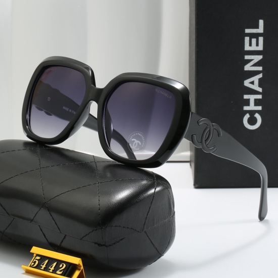 20240330 23 New brand: Chanel Chanel. Model: 5442. Men's and women's sunglasses, Polaroid lenses, fashionable, casual, simple, high-end, atmospheric 4-color