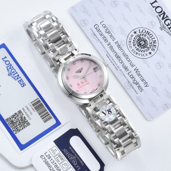 20240408 220 Gold 240 Diamond ➕ 20v8 Taiwan Factory's Hot selling Longines Heart Moon Series Quartz Watch, Women's Simple Style! Watch base cover - hang tag - warranty card three in one 1:1 quality, super high cost performance ratio, true moon phase, one 