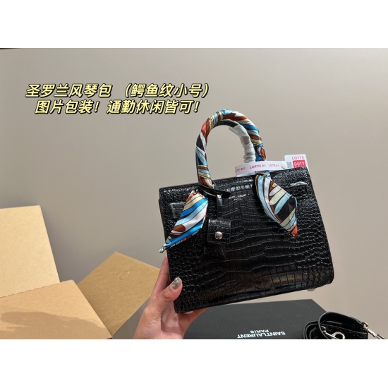 2023.10.18 Crocodile pattern P290 box ⚠️ Size 22 * 18 Saint Laurent handbag has a low-key and unique artistic atmosphere, with a high aesthetic value that is essential for beauty
