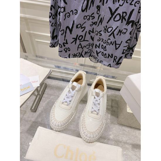 20240413, 4002023 Spring/Summer Chloe Chloe Nama Sneaker Rainbow Sports Shoes, same style as Joey Yung and Sun Yi Song Qian, made from renewable materials, fully handmade with stitching, visible to the naked eye, environmentally friendly and fashionable ✔