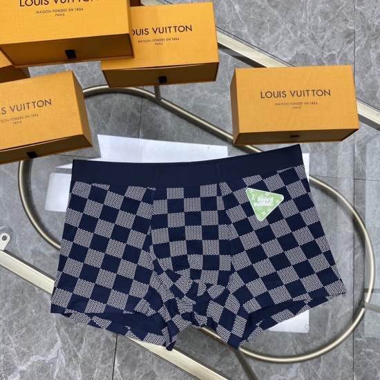 New product on December 22, 2024! LV 1V fashionable men's underwear! Foreign trade company cooperation order, lightweight and transparent design, using imported modal fabric, lightweight, breathable and silky, seamless cutting, wearing without any binding