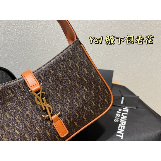 2023.10.18 p190 box matching ⚠️ Size 24.14 Saint Laurent Underarm Bag Loves Unique Old Flower Retro Style at a Glance, Versatile and Stylish Essential ✅ Comes with a makeup bag