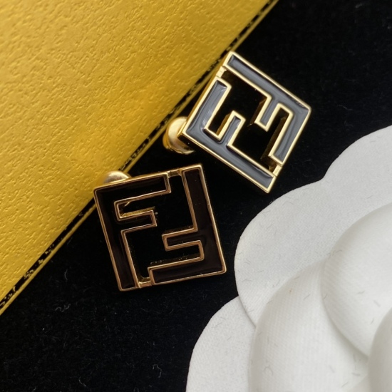 20240411 BAOPINZHIXIAO Fendi FENDL New Letter F Dropping Gel Style Personalized Earrings 16