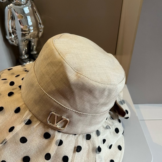 220240401 70 Valentino new butterfly cloth hat, polka dot clothing hat, high-end customization, head circumference 57cm
