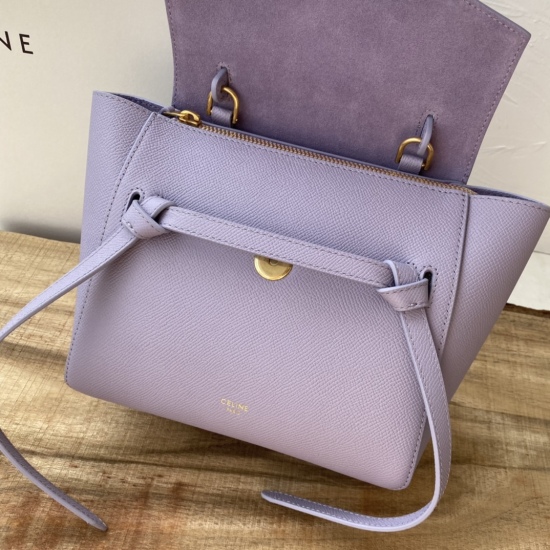 20240315 Latest Color Lilac Purple ❤️ In stock 24Cm900 Celine belt bag catfish bag with palm grain cowhide lining, frosted leather [rose] [rose] [rose] [rose] fashion mainstream of the season, the curvature of the cover, the delicate summary, and the smoo
