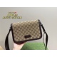 2023.10.03 P195 folding box ⚠️ Size 27.16 Kuqi GUCCI One Shoulder Postman Bag Unique Design Fashionable and Classic, Super Versatile for Daily Commuter Use, Unisex Fit, A and Sassy Top