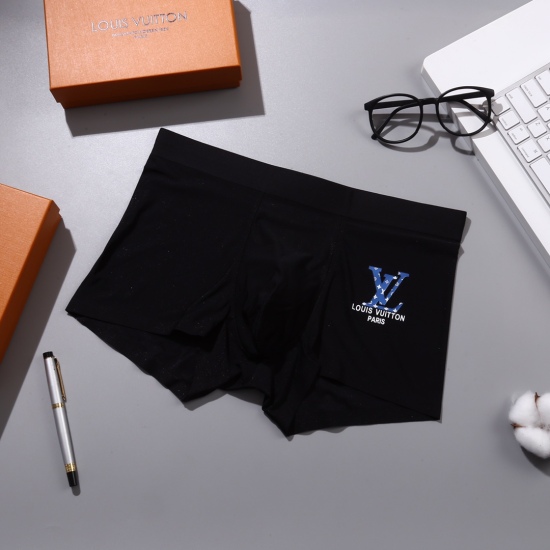 2024.01.22 New Classic Louis Vuitton LV Original Quality, Boutique Boxed Men's Underwear! Foreign trade foreign orders, high-quality, seamless cutting technology with scientific matching of 83% nylon+17% spandex silk, smooth, breathable and comfortable! S