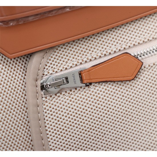 20240317 (Apricot Hemp Cloth) Herm Herm Herdag Imported Waterproof Canvas Series Shipment Batch: 600 Cabag is a classic work of Herm è s canvas series, with a simple appearance, large capacity, fashionable yet not flashy. It is made of original imported c
