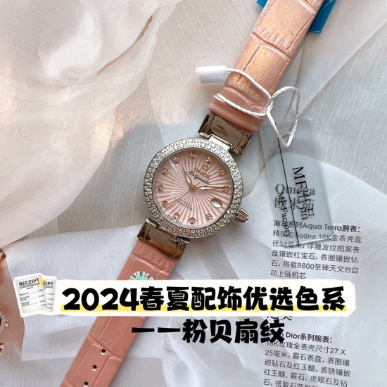 20240417 280 Omega OMEGA LADYMATIC (Taiwan factory high version) is a highly anticipated new watch in the Bird's Nest series. Made of 316L stainless steel material, this watch features an exquisite and unparalleled shell dial, paired with ultra strong tem