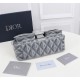 20231126 610 Top of the line Dior Hit the Road handbag, paired with shoulder straps, is a new product of the season that blends modern style with Dior's high order spirit. Crafted with gray CD Diamond patterned canvas and smooth cowhide leather, featuring