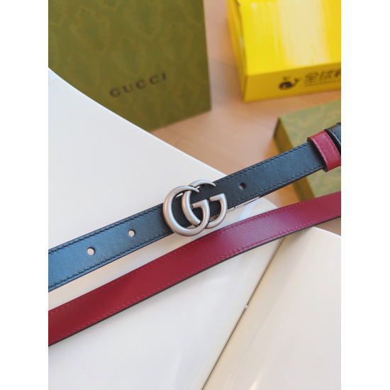 2023.12.14 Gucci 2.0cm Classic Black and Red, Developed with Original Leather Material, Exquisite Everywhere, Non Market Currency