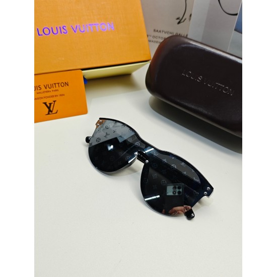 220240401 P85 LOUIS VUITTON round frame with full details, original LV cut edge frameless design, gorgeous turn around with infinite taste pattern design, classic and unique mirror leg logo, high-quality official website synchronization