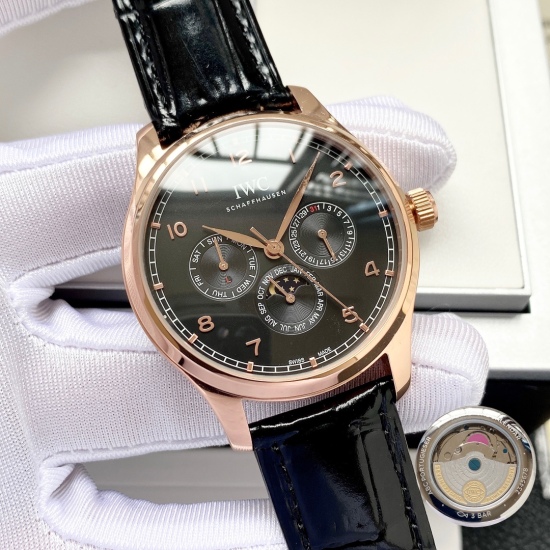 20240408 Rose Gold 480. ❤️❤️ Identify 3836 movements, comparable to non market Dandong movements ❤️❤️ 【 New Product Launch Classic Work 】 Wanguo-IWC Men's Watch Fully Automatic 3836 Mechanical Movement Mineral Reinforced Glass 316L Precision Steel Case wi
