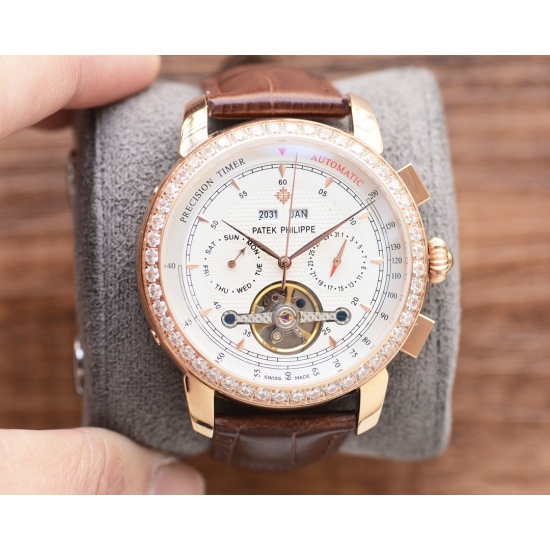 20240408 580 Men's Favorite Multi functional Watch ⌚ 【 Latest 】: Patek Philippe's Best Design Exclusive First Release 【 Type 】: Boutique Men's Watch 【 Strap 】: Real Cowhide Watch Strap 【 Movement 】: High end Fully Automatic Mechanical Movement 【 Mirror 】: