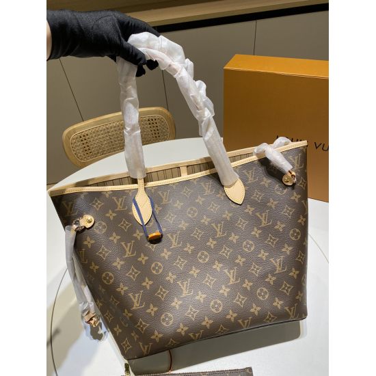 2023.10.1 p310Lv Colorful Cowhide Neverfull Medium Shopping Bag! An entry-level style! Absolute Lifetime Edition! This classic is self-evident! Street photography and practicality are both great choices! After you receive it, you can feel the clear air ra