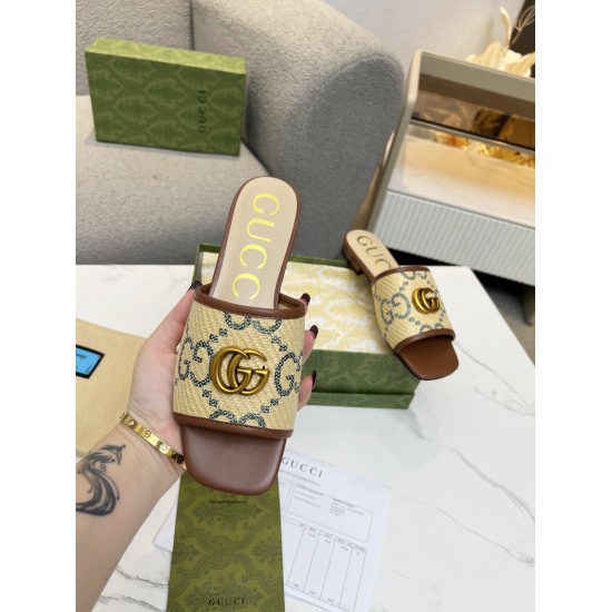 On July 16, 2023, GUCCI's official website's latest popular model, the North Cooperation 2023 Spring/Summer Cool Slippers, is sold with top quality and purchased from genuine development Material and craftsmanship are consistent with the original version 