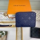20230908 Louis Vuitton] Top of the line original exclusive background M60740 Blue size: 11.0 x 8.5 x 2.0 cm This classic Zippy zippered zero wallet is made of exquisite and soft leather. The spacious capacity and exquisite gold accessories showcase an ele