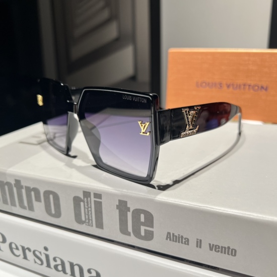20240330 23 New brand: LV. Model: 9807. Men's and women's sunglasses, Polaroid lenses, fashionable, casual, simple, high-end, atmospheric, 7-color selection