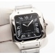 20240408 White Steel 590 colour ➕ 20. One of the most classic series of Cartier Santos Brand: Cartier Santos Series (men's watches) Band: Italian cowhide strap Case: Made of regular 316 fine steel movement: (imported 8215 movement, accurate movement, stab